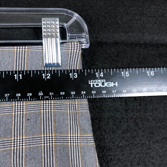 Zara Women Pants Gray Multicolored Stripe Pull On Front Zip Ankle Stretch Medium - Picture 6 of 11